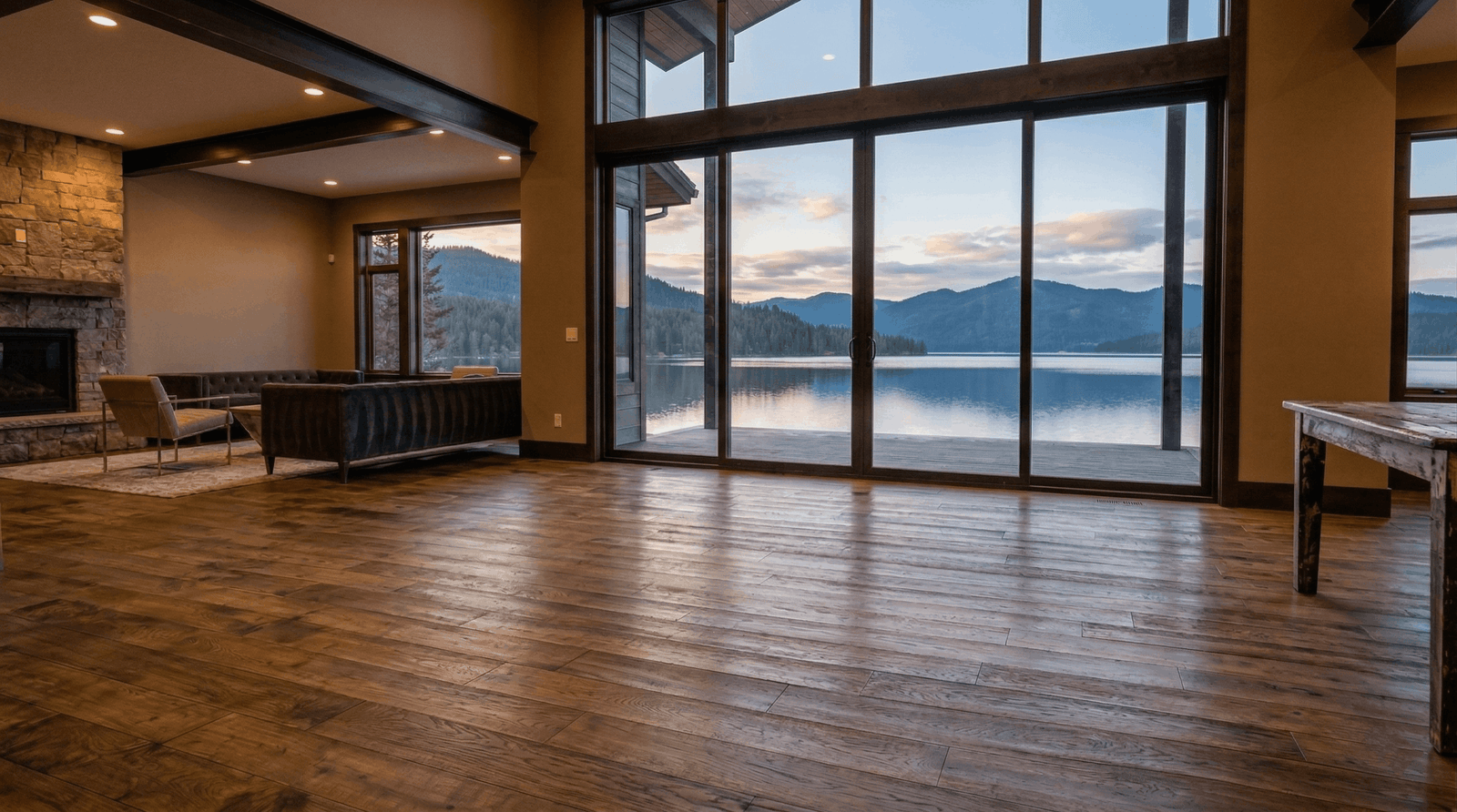 water damage restoration Rathdrum Idaho home restored hardwood floors